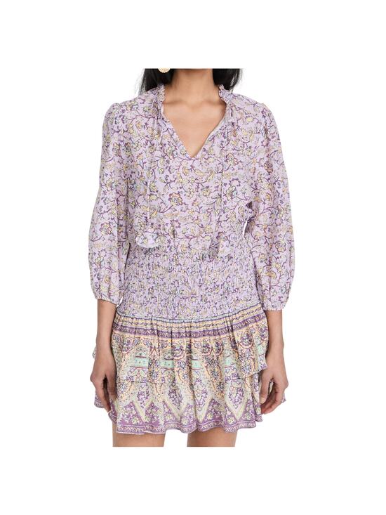 Shoshanna Dresses & Skirts - Shoshanna Floral Lavender Beige Ellora Dress Size 0